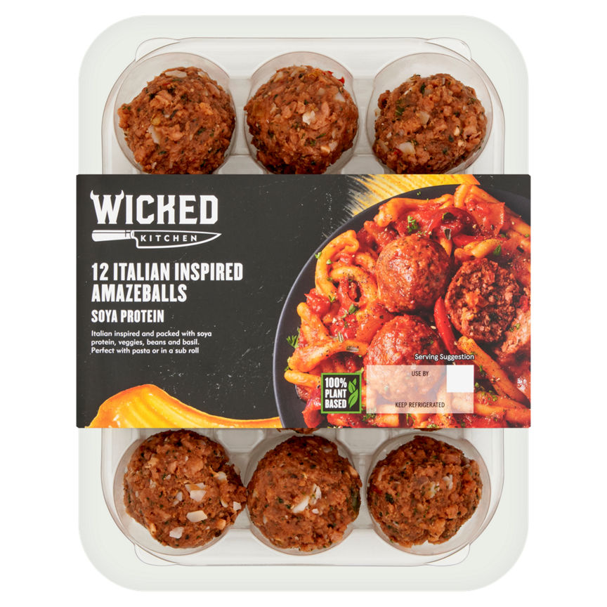 Wicked Kitchen 12 Italian Inspired Amazeballs 336g GOODS ASDA   