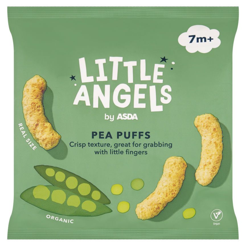 LITTLE ANGELS by ASDA Organic Pea Puffs 7+ Months 15g GOODS ASDA   