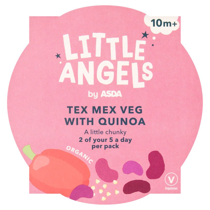 LITTLE ANGELS by ASDA Organic Tex Mex Veg with Quinoa Baby Food 10+ Months