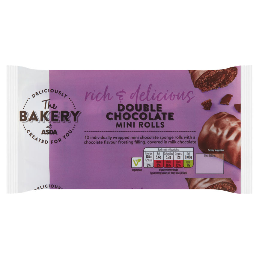 The BAKERY at ASDA Double Chocolate Mini Rolls