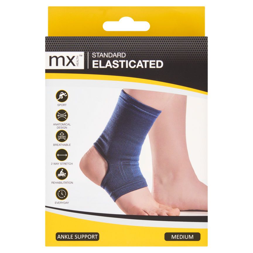 MX Health Standard Elasticated Medium Ankle Support GOODS ASDA   