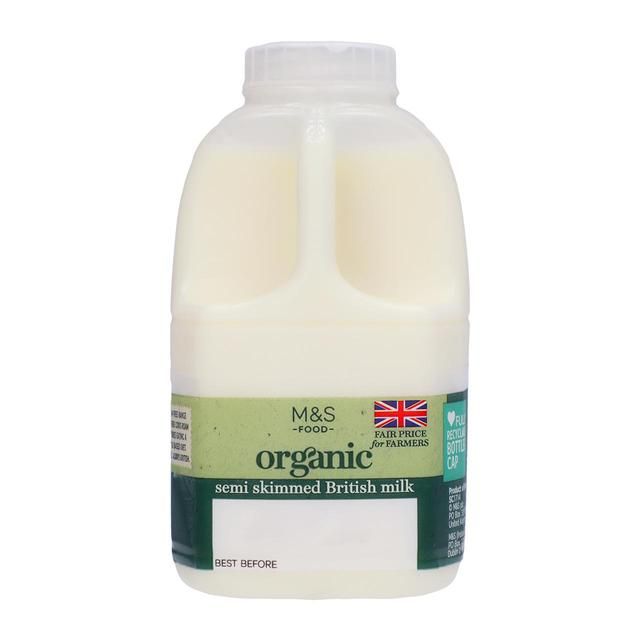 M&S Organic Semi-Skimmed Milk 1 Pint   568ml