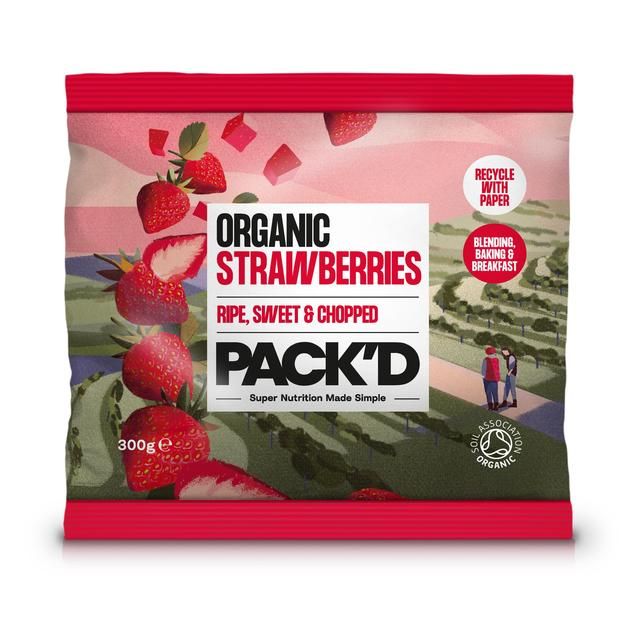 PACK'D Organic & Ripe Diced Strawberries   300g