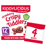 Kiddylicious Strawberry Crispy Tiddlers 12 Months+ 4 x 12g (48g)