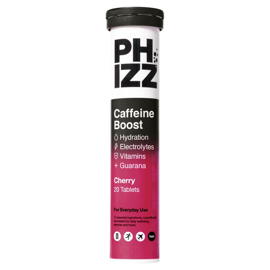 Phizz Caffeine Boost 20 Cherry Tablets 86g GOODS ASDA   