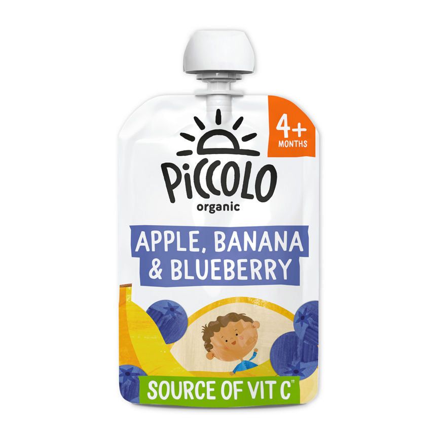 Piccolo Organic Apple, Banana & Blueberry 4 Months+