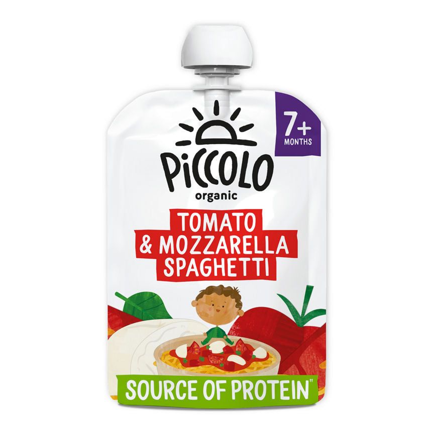 Piccolo Organic Sweet Tomato & Mozzarella Spaghetti with a Hint of Basil 1 7 Months+ GOODS ASDA   