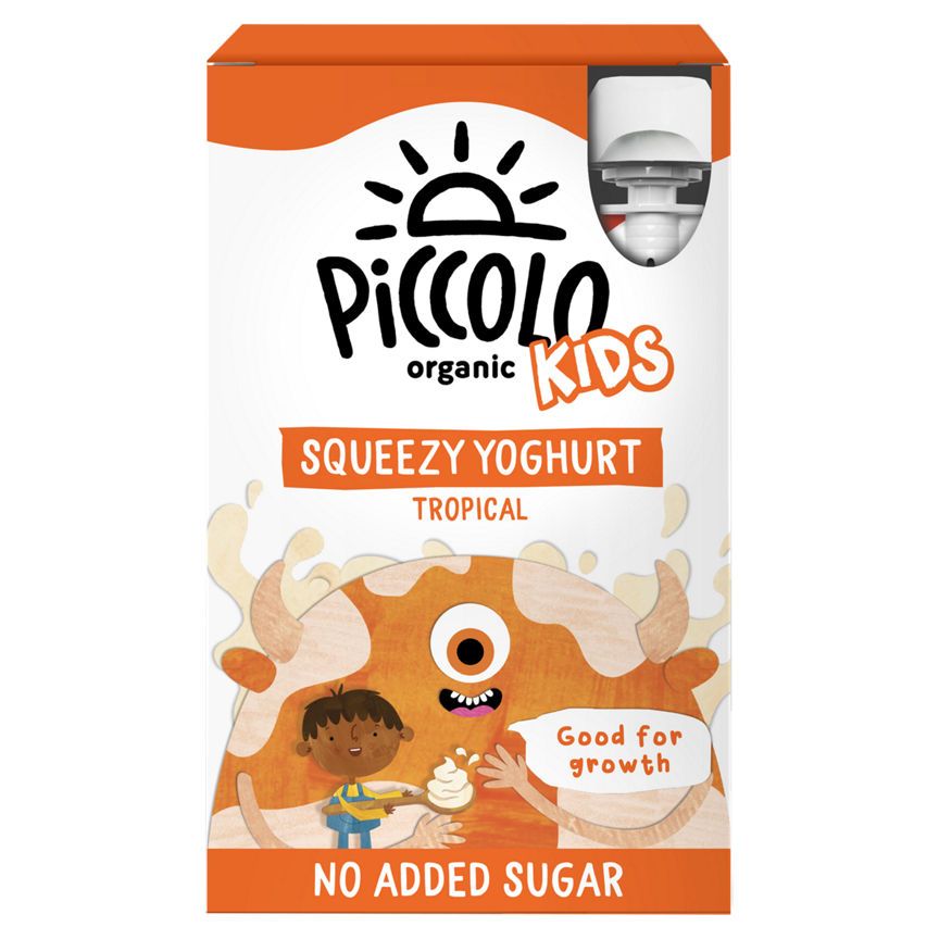 Piccolo Organic Kids Squeezy Yoghurt Tropical 4x