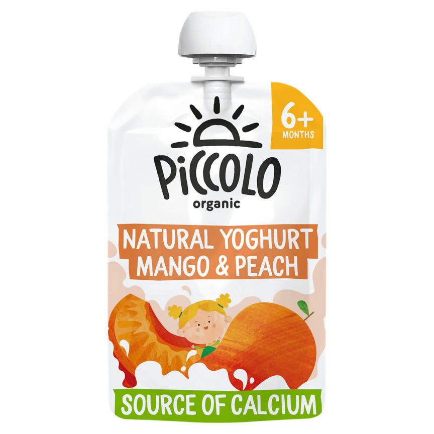 Piccolo Organic Natural Yoghurt Mango & Peach Smooth 6+ Months 100g