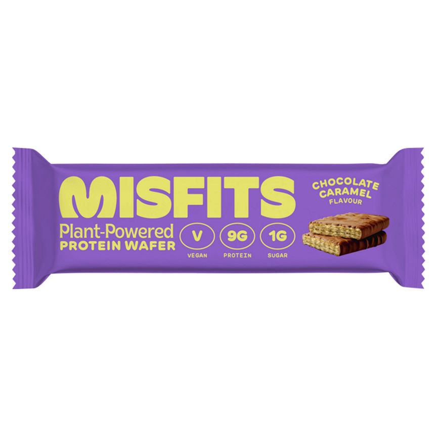 Misfits Plant-Powered Protein Wafer Chocolate Caramel Flavour 37g