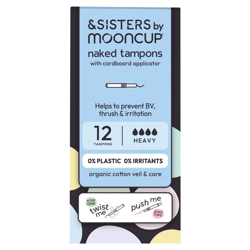 Mooncup & Sisters 12 Naked Tampons with Cardboard Applicator