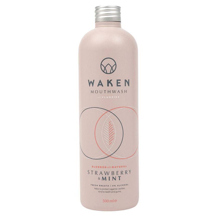 Waken Mouthwash with Fluoride Strawberry & Mint 500ml