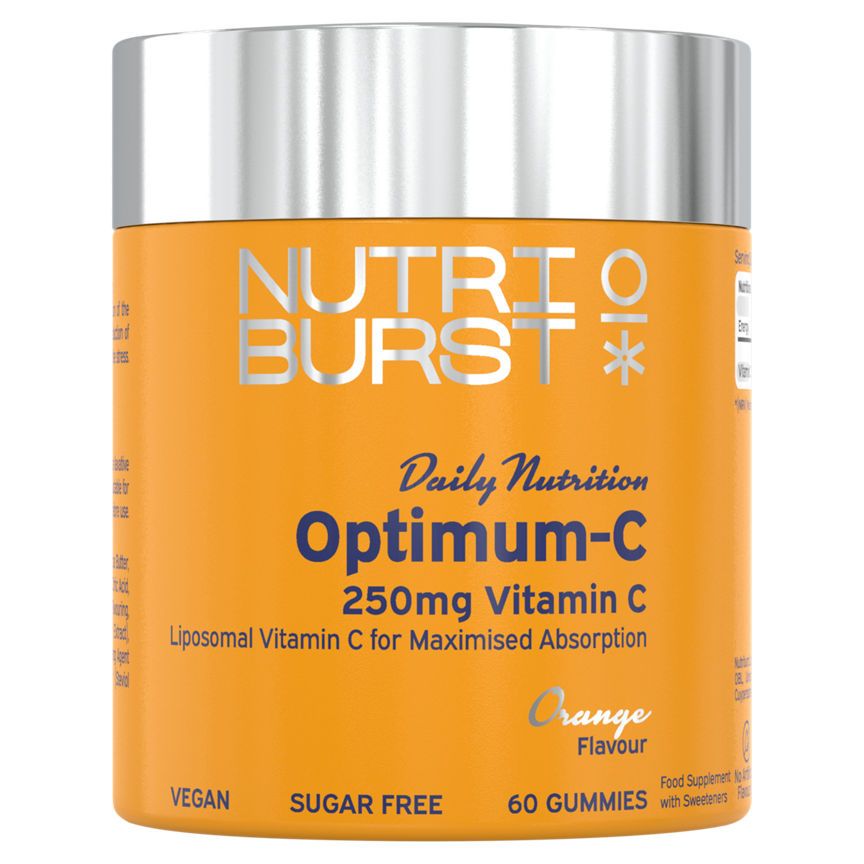 Nutriburst Daily Nutrition Optimum-C Orange Flavour 60 Gummies