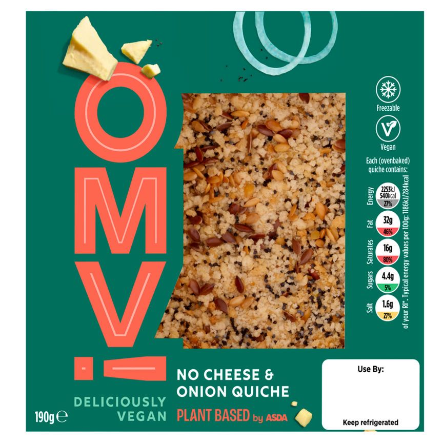 OMV! Deliciously Vegan No Cheese & Onion Quiche