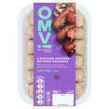 OMV! Deliciously Vegan 6 Butcher Inspired No Pork Sausages 360g GOODS ASDA   