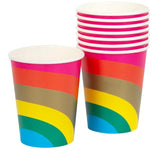 Rainbow Recyclable Paper Party Cups   8 per pack GOODS M&S   