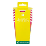 Rainbow Recyclable Paper Party Cups   8 per pack GOODS M&S   