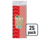 Red & White Recyclable Paper Straws   25 per pack GOODS M&S   