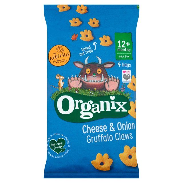 Organix Cheese & Onion Organic Gruffalo Claws 12 mths+ Multipack   4 x 15g GOODS M&S   