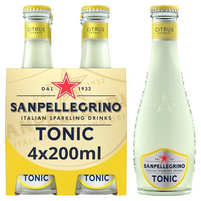 San Pellegrino Citrus Tonic Water Glass   4 x 200ml GOODS M&S   