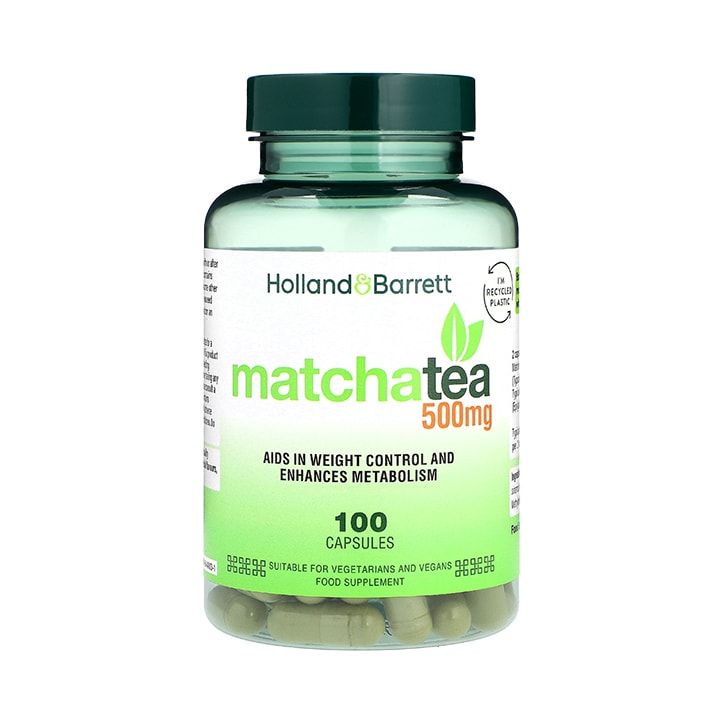 Holland &amp; Barrett Matcha Tea 500mg 100 Capsules