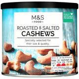 M&S Roasted & Salted Cashew Tin   300g GOODS M&S   