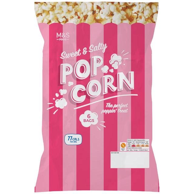 M&S Sweet & Salty Popcorn Multipack   6 per pack