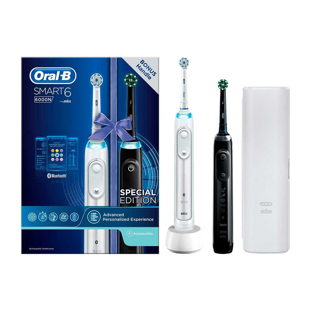 Oral-B Smart 6 Black & White Electric Toothbrush Duo Pack