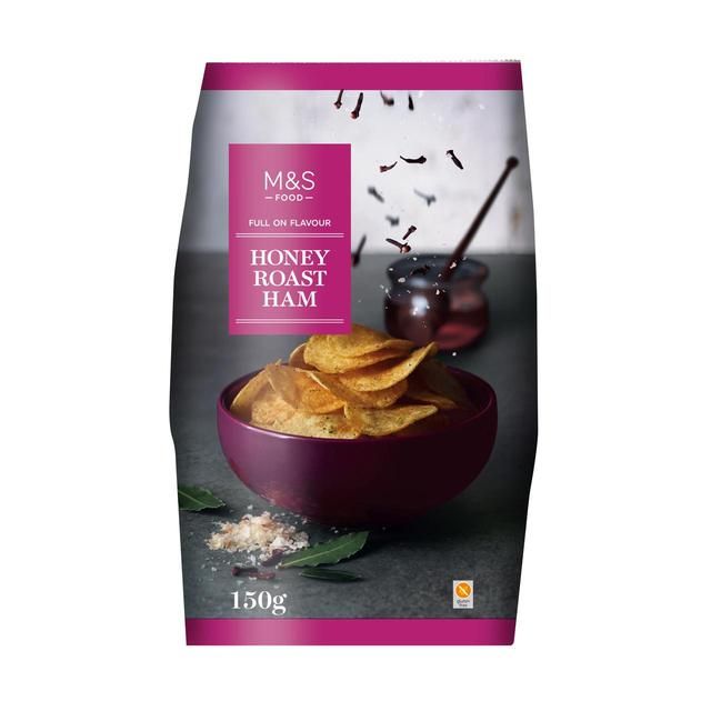 M&S Honey Roast Ham Flavour Crisps   150g