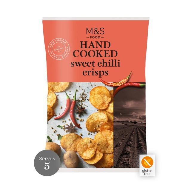 M&S Sweet Chilli Hand Cooked Crisps   150g