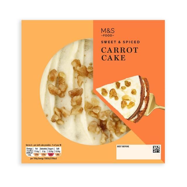 M&S Lightly Spiced Carrot Cake   410g