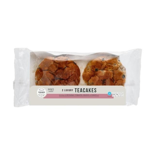 M&S 2 Fruit Filled Luxury Teacakes   2 per pack