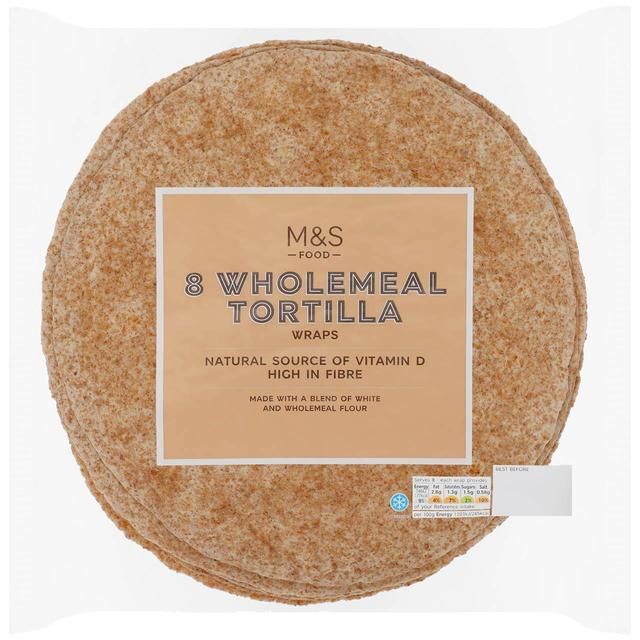 M&S Wholemeal Tortilla Wraps   8 per pack