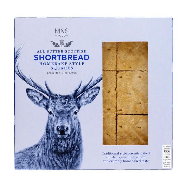 M&S Scottish All Butter Shortbread Squares   200g