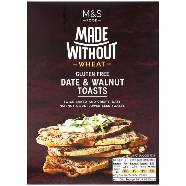 M&S Made Without Date & Walnut Toasts   125g GOODS M&S   