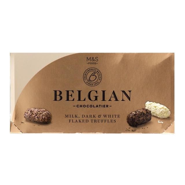 M&S Belgian Milk Dark & White Chocolate Truffles   200g GOODS M&S   