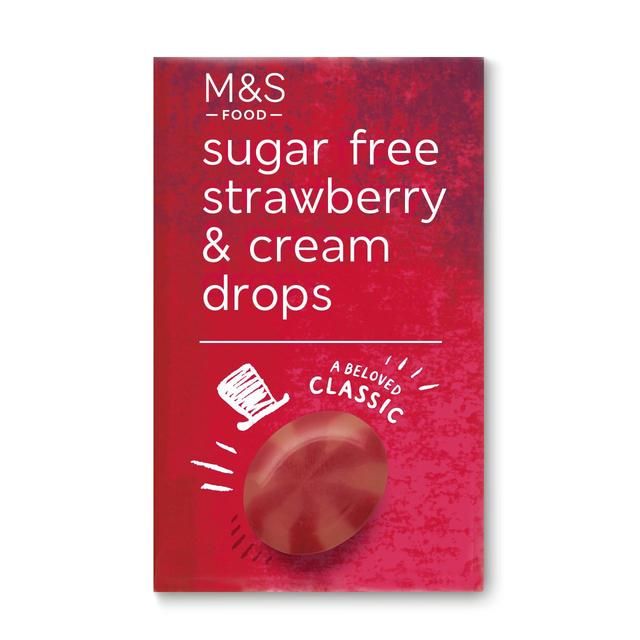 M&S Sugar Free Strawberry & Cream Drops   42g