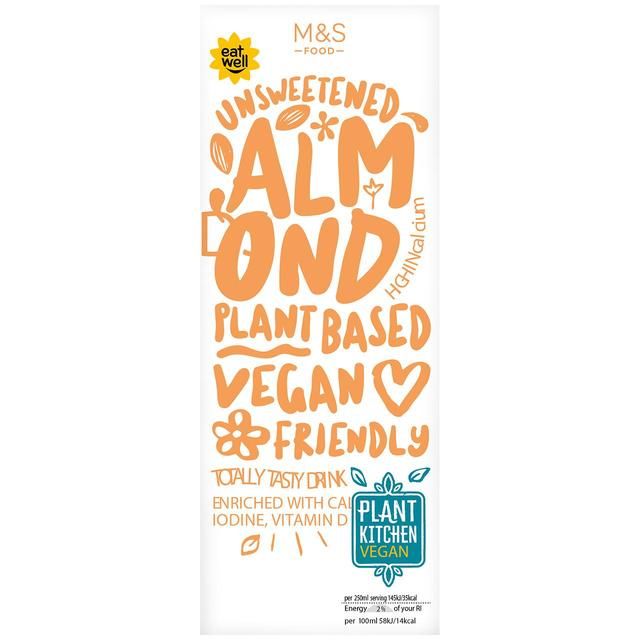 M&S Plant Kitchen Unsweetened Almond Drink   1L