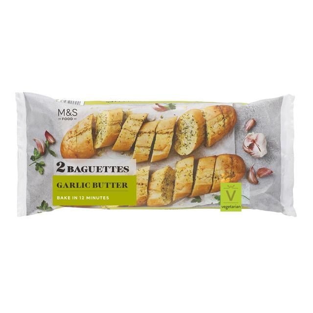 M&S 2 Garlic Baguettes   420g