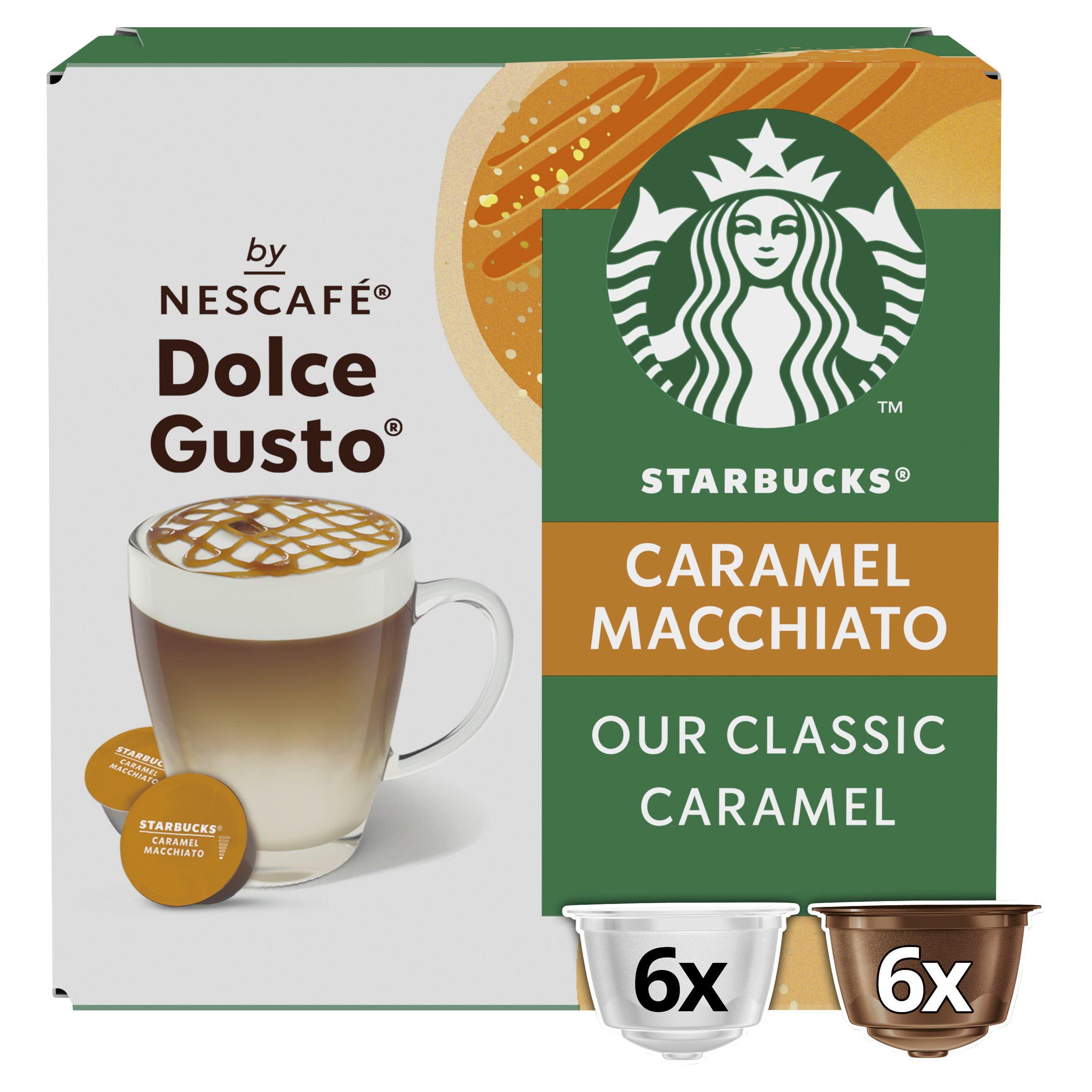 Starbucks by Nescafe Dolce Gusto Caramel Macchiato Coffee x6 All coffee Sainsburys   