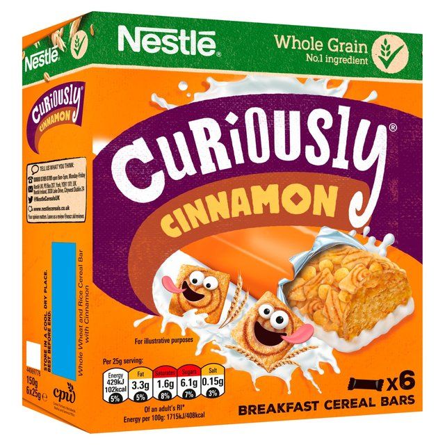 Nestle Curiously Cinnamon Cereal Bar   6 per pack