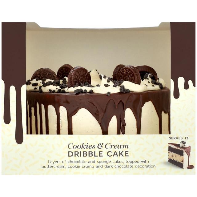 M&S Cookies & Cream Dribble Sponge Cake   940g