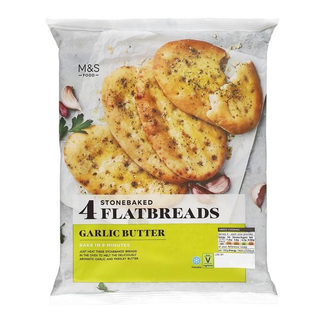 M&S Stone Baked Garlic Breads   4 per pack