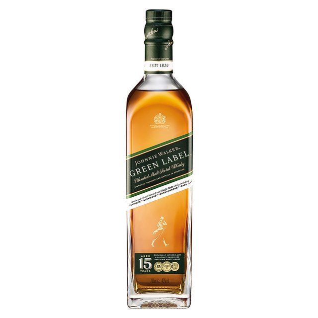 Johnnie Walker Green Label 15 Year Old Blended Scotch Whisky   70cl