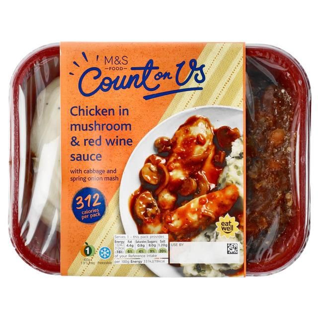 M&S Count On Us Chicken in a Mushroom Red Wine Sauce   400g GOODS M&S   