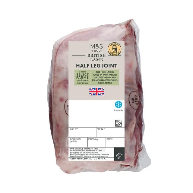 M&S Select Farms Bone in Half Lamb Leg   Typically: 1.31kg GOODS M&S   