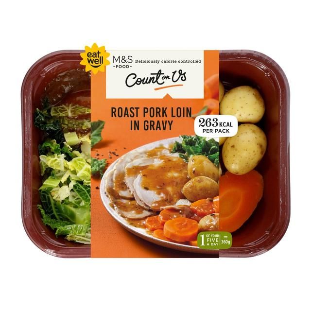 M&S Count On Us Roast Pork Loin in Gravy   395g GOODS M&S   