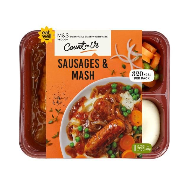 M&S Count On Us Sausage & Mash   400g