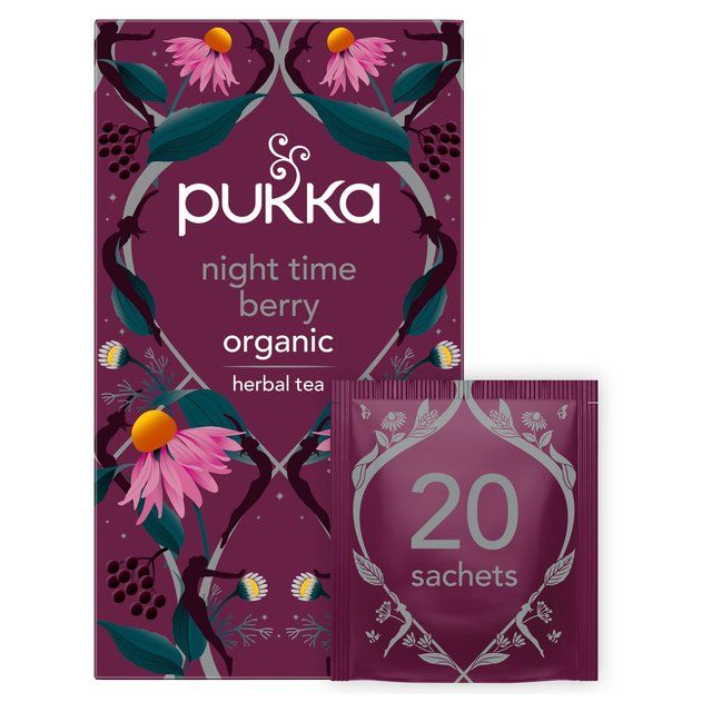 Pukka Tea Night Time Berry Organic Herbal Tea   20 per pack