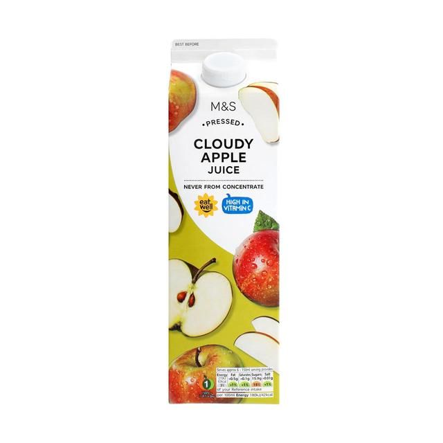 M&S Cloudy Apple Juice   1L